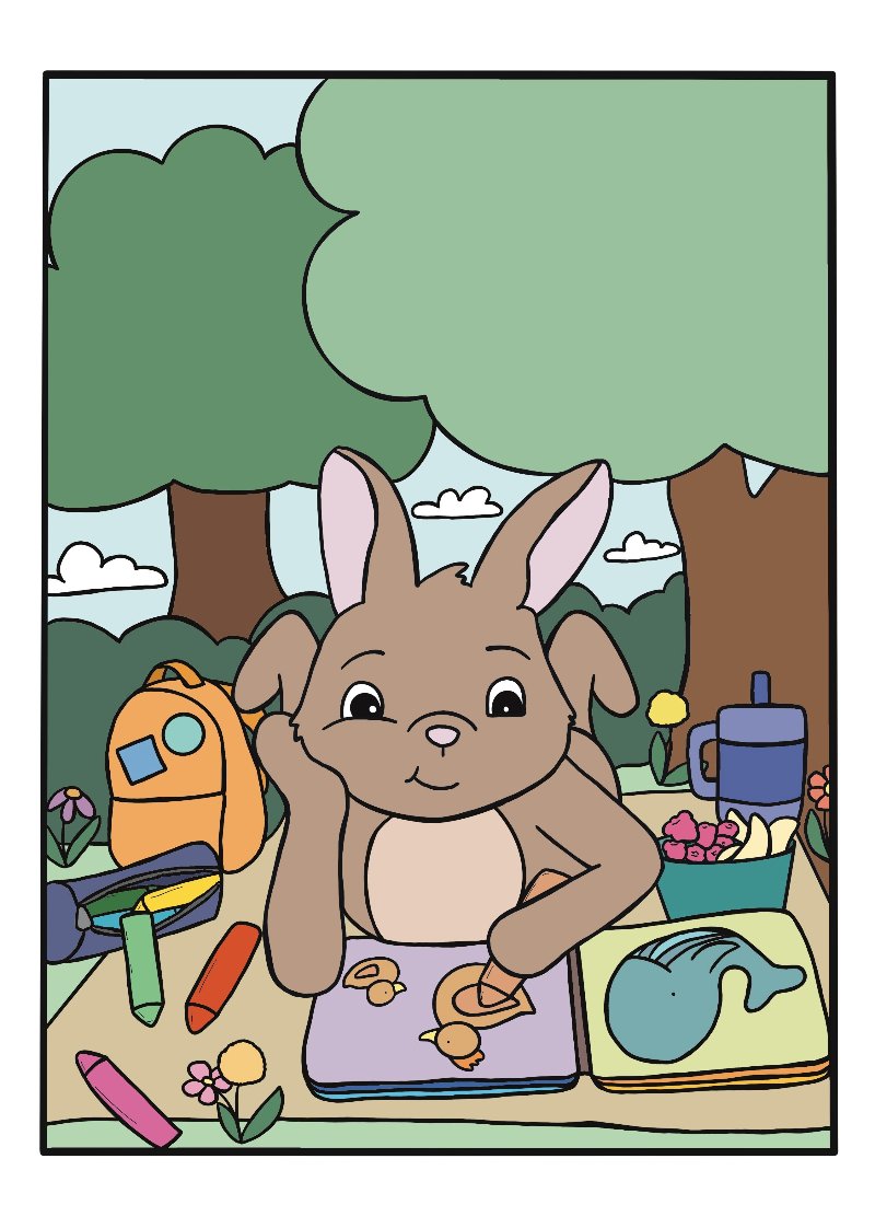 Rabbit Colouring Colouring Page