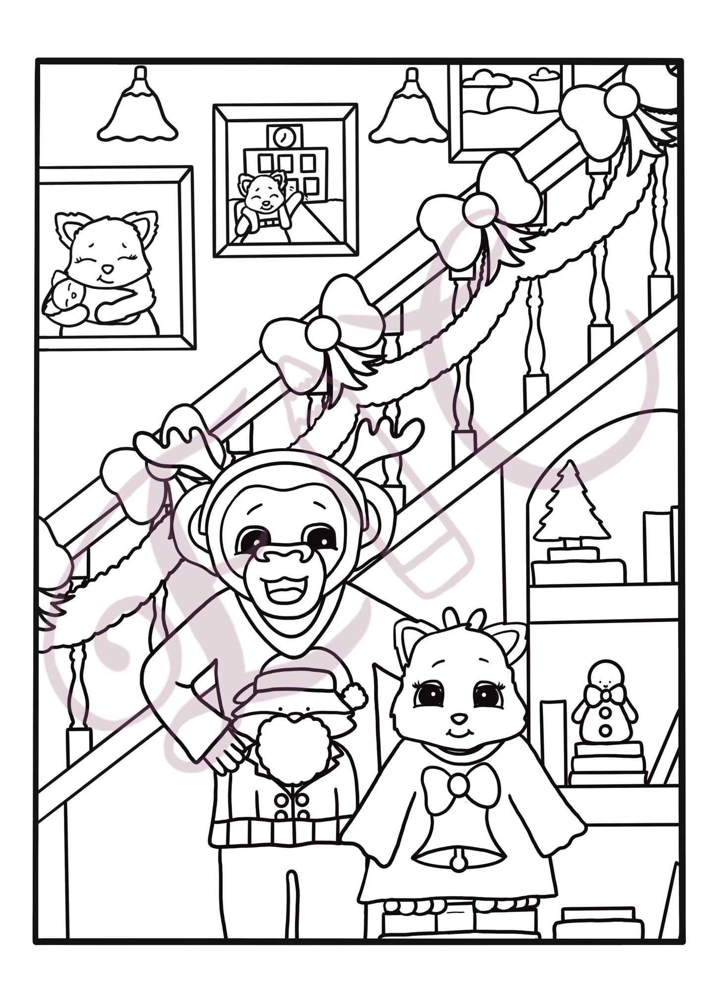 Christmas Sweater Colouring Page