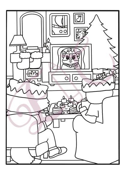 Christmas Speech Colouring Page